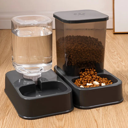 Automatic Pet Feeder and Water Dispenser Set for Cats