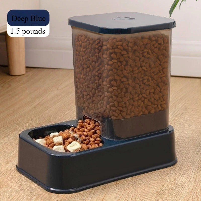 1set - 1pc feeder Color Automatic Pet Feeder and Water Dispenser Set for Cats